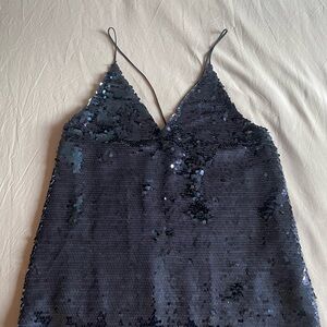 Zara Black Sequin Top
